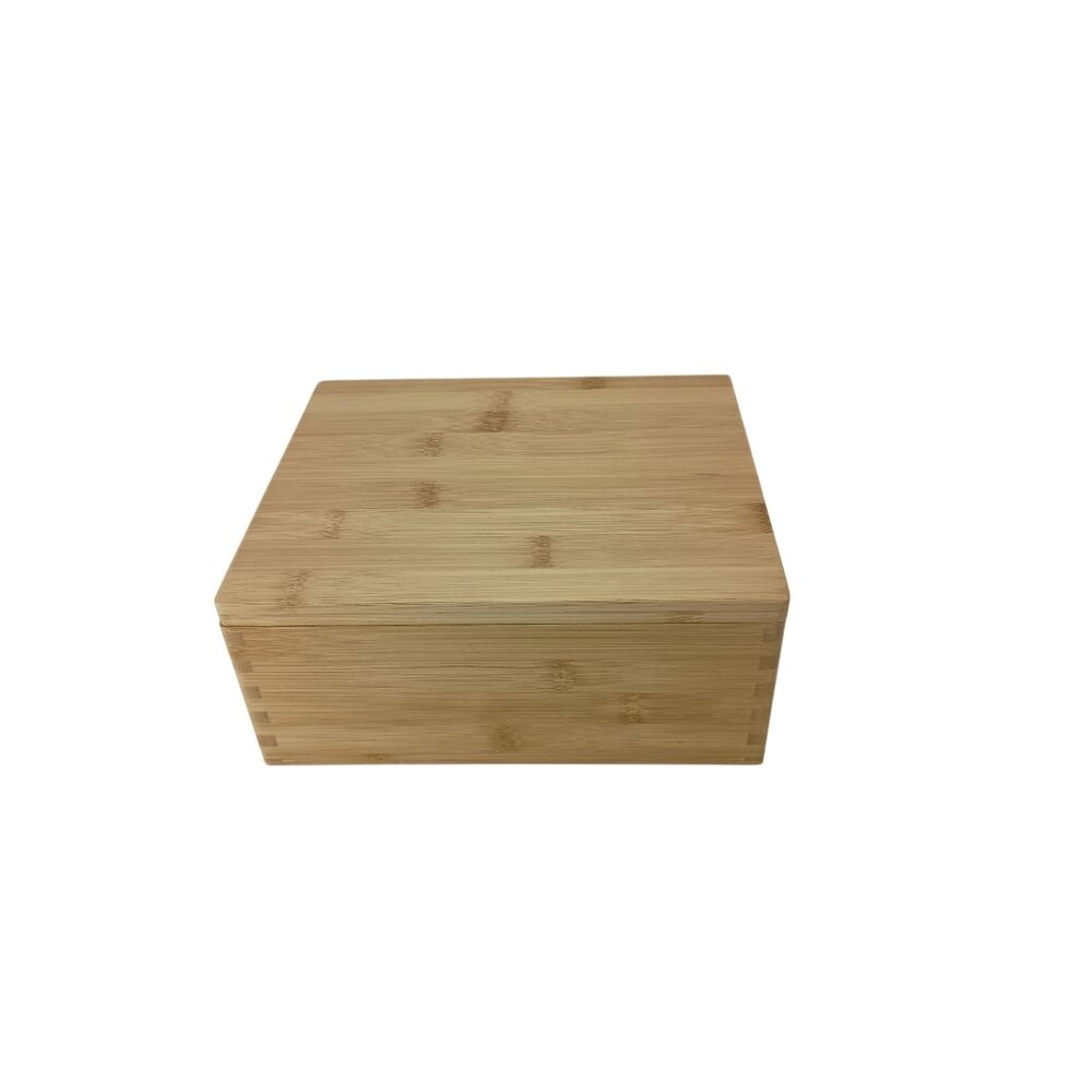Bamboo box With Tray & Brush With Magnetic Lid